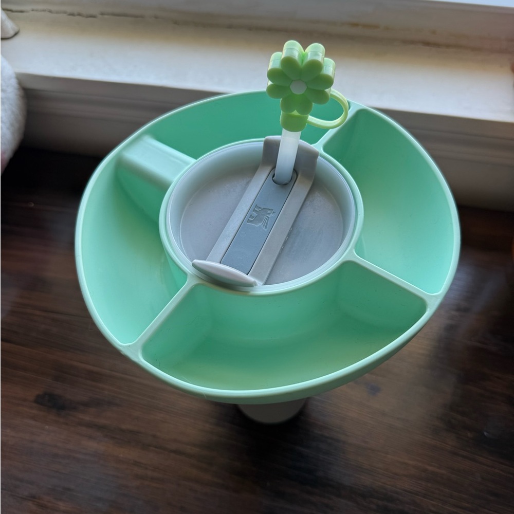 Silicone Snack Tray for Stanley with Straw Cover